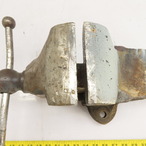 Reed No 104-1/2 Heavy Duty Stationary Bench Vise 4-1/2" Jaw x 6" Open USA