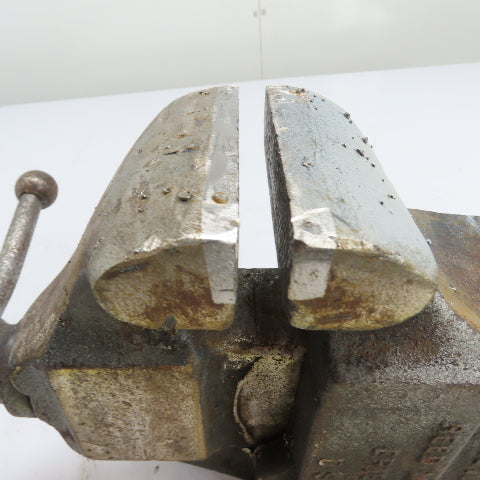 Reed No 104-1/2 Heavy Duty Stationary Bench Vise 4-1/2" Jaw x 6" Open USA