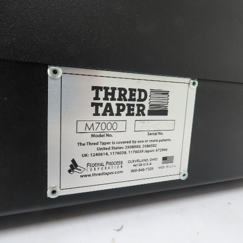 Federal Process Thred Taper M7000 PTFE Automatic Thread Tape Wrapper 120V 1Ph