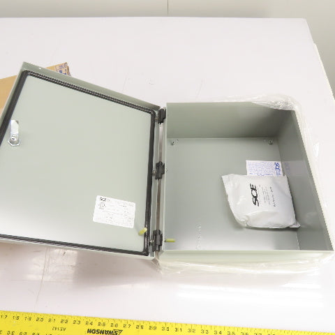 SCE-1412ELJ 14" x 12" x 6" Electrical Enclosure Hinged Door NEW