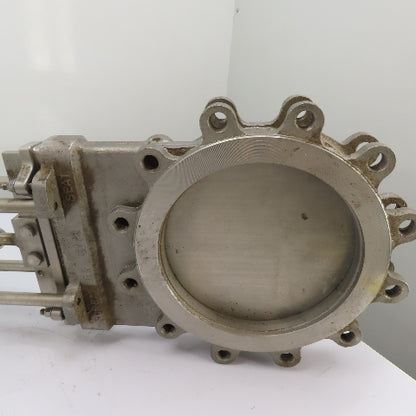 Pentair Rovalve 10-1/2" 316SS Pneumatic Air Actuated Knife Gate Valve 150 PSI