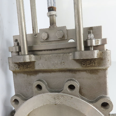 Pentair Rovalve 10-1/2" 316SS Pneumatic Air Actuated Knife Gate Valve 150 PSI