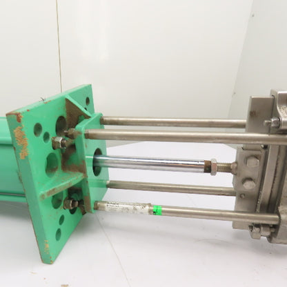Pentair Rovalve 10-1/2" 316SS Pneumatic Air Actuated Knife Gate Valve 150 PSI