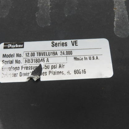 Parker TBVELU19A 12" Bore 24" Stroke Tie Rod Air Cylinder 150 PSI