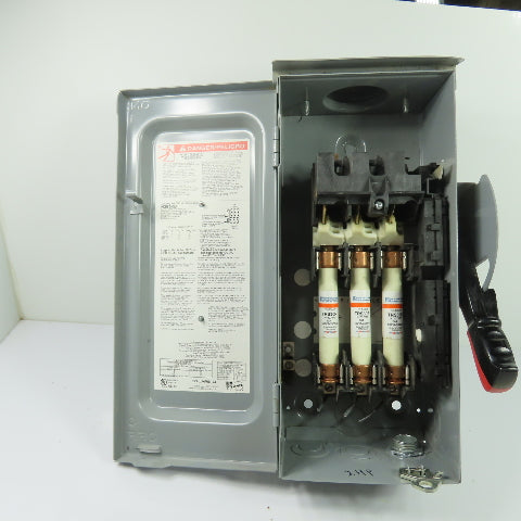 Square D H361RB 30A 3-Pole Fusible Safety Disconnect Switch 600VAC 600VDC