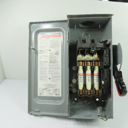 Square D H361RB 30A 3-Pole Fusible Safety Disconnect Switch 600VAC 600VDC