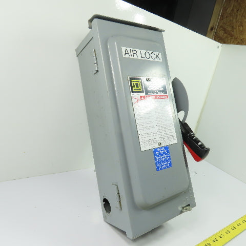 Square D H361RB 30A 3-Pole Fusible Safety Disconnect Switch 600VAC 600VDC