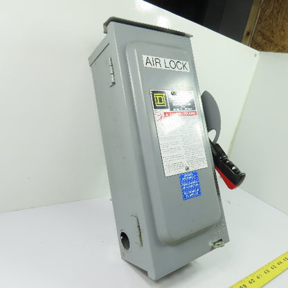 Square D H361RB 30A 3-Pole Fusible Safety Disconnect Switch 600VAC 600VDC