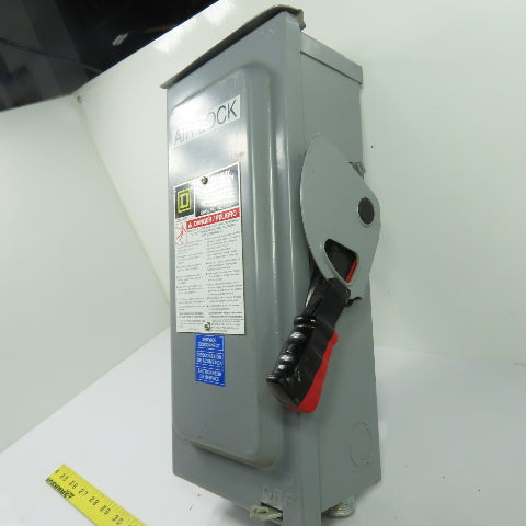 Square D H361RB 30A 3-Pole Fusible Safety Disconnect Switch 600VAC 600VDC
