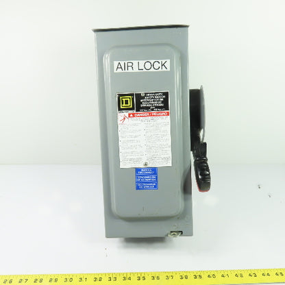 Square D H361RB 30A 3-Pole Fusible Safety Disconnect Switch 600VAC 600VDC