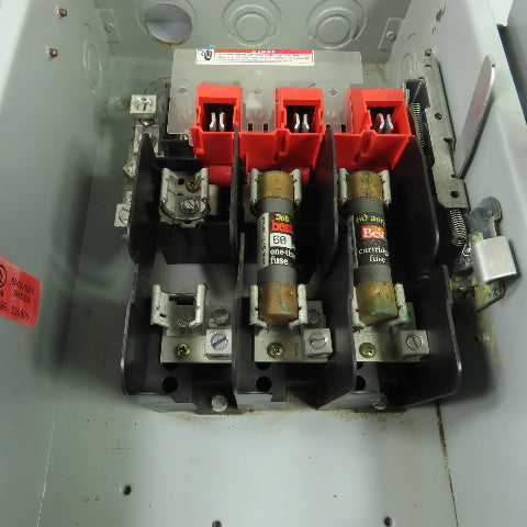 Siemens HF322N 60A 3-Pole Fusible Safety Disconnect Switch 240VAC 250VDC