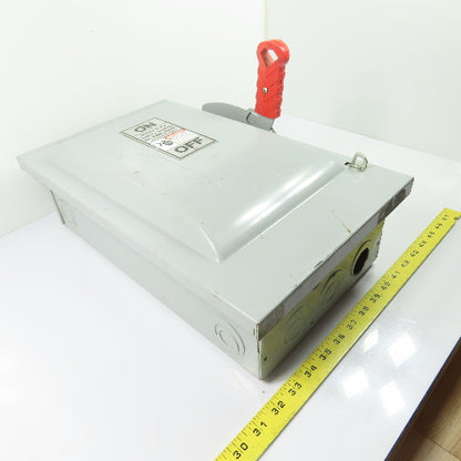 Siemens HF322N 60A 3-Pole Fusible Safety Disconnect Switch 240VAC 250VDC