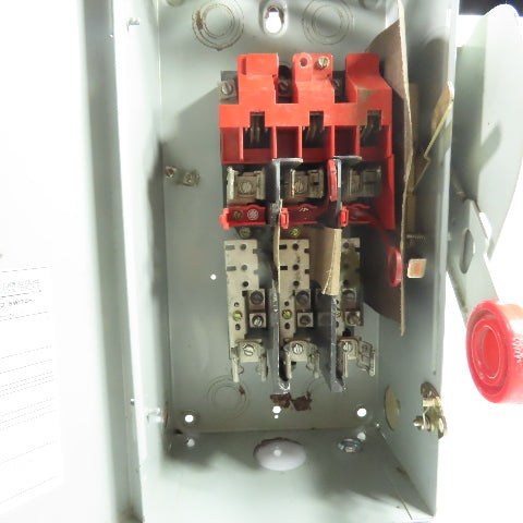 Cutler-Hammer DH362FGK 60A 3-Pole Fusible Safety Disconnect Switch 600V 3Ph