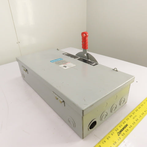 Siemens DTNF322 60A 3-Pole Double Throw Safety Disconnect Switch 240VAC 250VDC