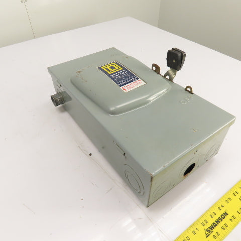 Square D D-323N 100A 3-Pole Fusible Safety Disconnect Switch 240VAC