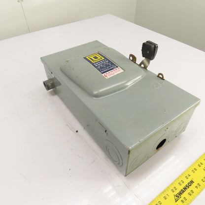 Square D D-323N 100A 3-Pole Fusible Safety Disconnect Switch 240VAC