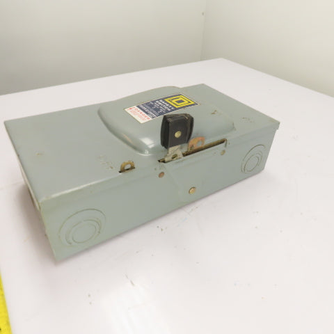 Square D D-323N 100A 3-Pole Fusible Safety Disconnect Switch 240VAC