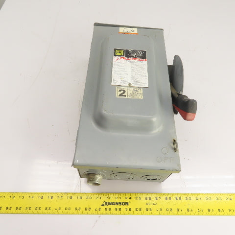 Square D 60A 3-Pole Non-Fusible Safety Disconnect Switch 600V