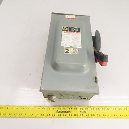 Square D 60A 3-Pole Non-Fusible Safety Disconnect Switch 600V