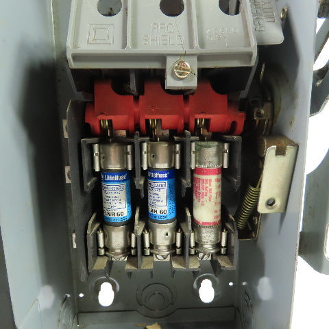 Square D D322N 60A 3-Pole Fusible Safety Disconnect Switch 240VAC