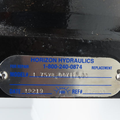 Parker 1.75X8.00X17.00 8" Bore 17" Stroke Double Acting Tie Rod Air Cylinder