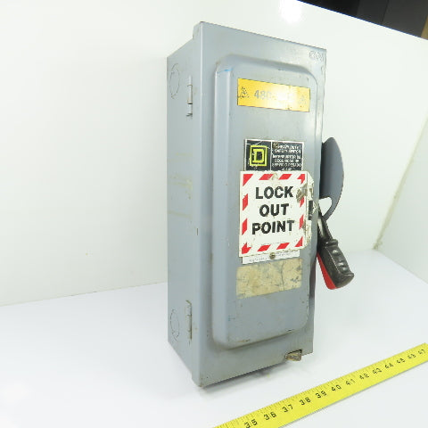 Square D HU361 30A Non Fusible Heavy Duty Safety Disconnect Switch 600VAC