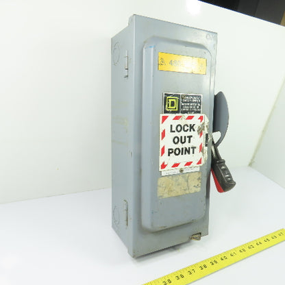 Square D HU361 30A Non Fusible Heavy Duty Safety Disconnect Switch 600VAC