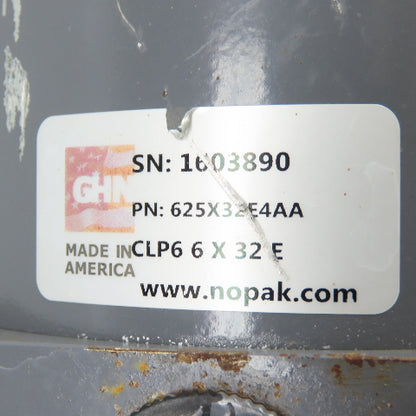 NOPAK 625X32E4AA Pneumatic Air Cylinder 250 PSI Max 6" Bore x 32" Stroke