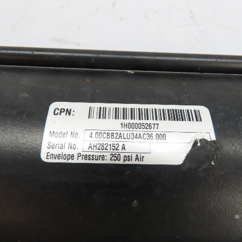 Parker 4.00CBB2ALU34AC36.000 4.00" Bore 36"Stroke Pneumatic Air Cylinder 250 psi