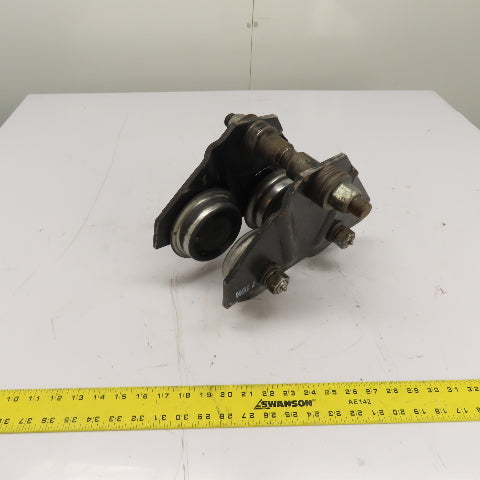 1 Ton 2000LB Push Ball Bearing Hoist Trolley 3" To 5" Flange
