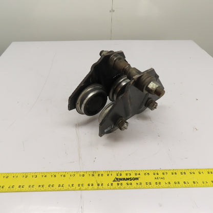 1 Ton 2000LB Push Ball Bearing Hoist Trolley 3" To 5" Flange