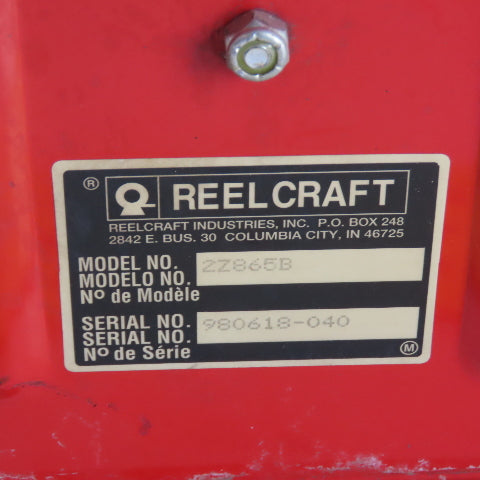 Reelcraft 2Z865B Spring Return Hose Reel 1/2" Hose