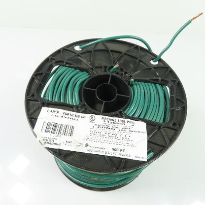 Carol 76812.R8.06 14 AWG 1 Cond Machine Tool Wire Green 600V MTW AWM Spool 500'