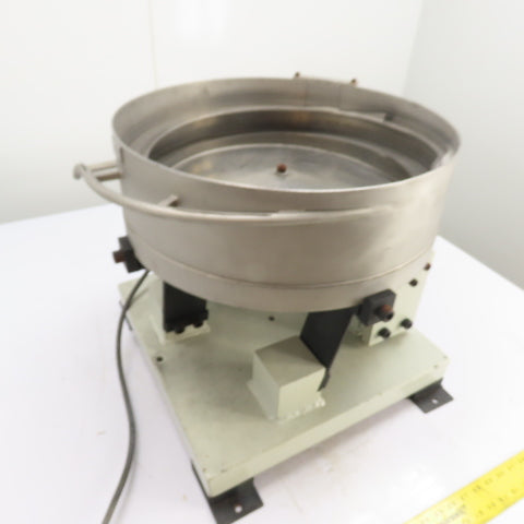 Stainless Steel Vibratory Parts Bowl Feeder 115V 1Ph 18" Dia. x 4" Deep