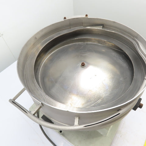 Stainless Steel Vibratory Parts Bowl Feeder 115V 1Ph 18" Dia. x 4" Deep