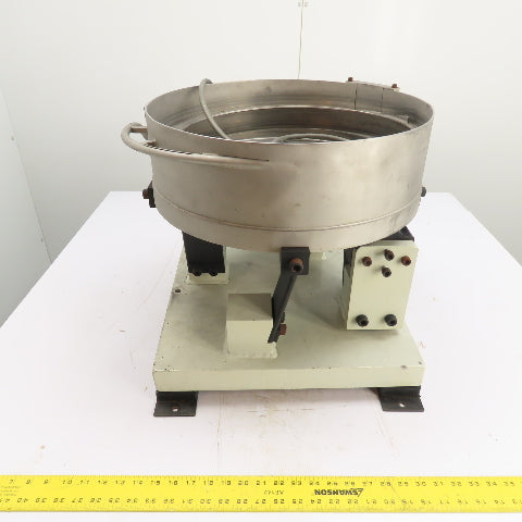 Stainless Steel Vibratory Parts Bowl Feeder 115V 1Ph 18" Dia. x 4" Deep