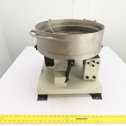 Stainless Steel Vibratory Parts Bowl Feeder 115V 1Ph 18" Dia. x 4" Deep