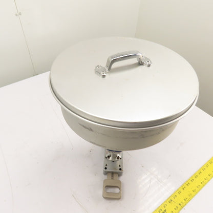 Aluminum 5 Gallon Bulk Material Dry Storage Feed Bin Hopper W/ Gate Valve