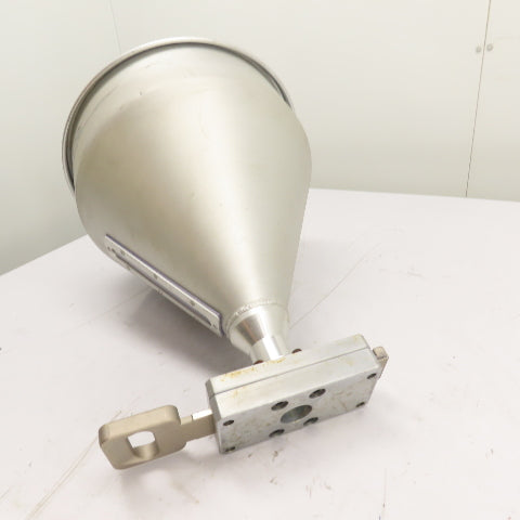 Aluminum 5 Gallon Bulk Material Dry Storage Feed Bin Hopper W/ Gate Valve