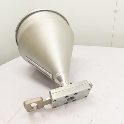 Aluminum 5 Gallon Bulk Material Dry Storage Feed Bin Hopper W/ Gate Valve