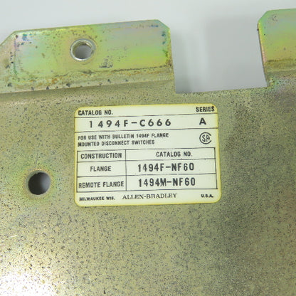 Allen-Bradley 1494F-C666 3-Pole Fuse Block Holder Ser A 600VAC 60A