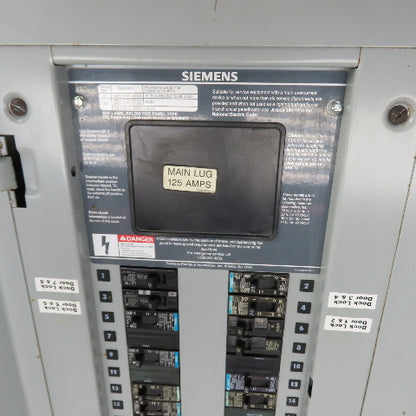 Siemens S1C18ML125CTS 125A Main Lug Circuit Breaker Panelboard 208Y/120V 3Ph 4W