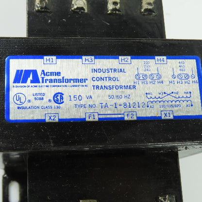 Acme TA-1-81212 150VA Industrial Control Transformer 240/480V Pri 120V Sec 1Ph