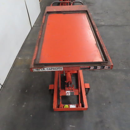 Presto XP36-15 1500Lbs Capacity Manual Hydraulic Rolling Lift Table Cart 24"x48"