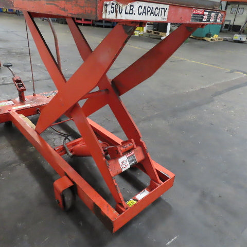 Presto XP36-15 1500Lbs Capacity Manual Hydraulic Rolling Lift Table Cart 24"x48"