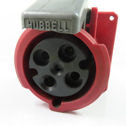 Hubbell 460R7W 60A 480VAC 3 Phase Pin & Sleeve Receptacle (Broken Cap)