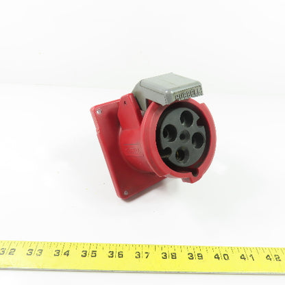 Hubbell 460R7W 60A 480VAC 3 Phase Pin & Sleeve Receptacle (Broken Cap)