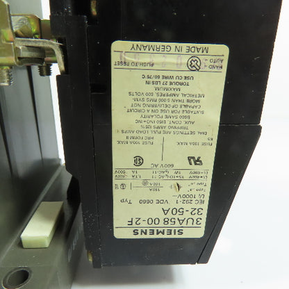 Siemens 3TB4717-0A 3-Pole Motor Starter Contactor 600V W/ 3UA58 00-2F 32-50A