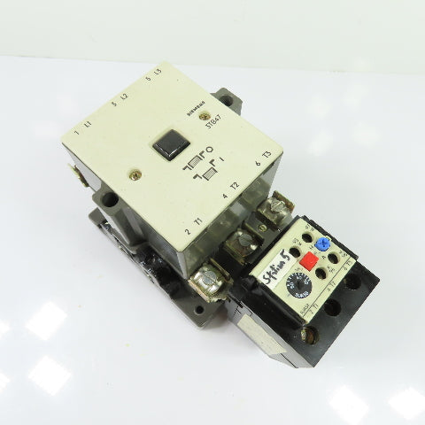 Siemens 3TB4717-0A 3-Pole Motor Starter Contactor 600V W/ 3UA58 00-2F 32-50A