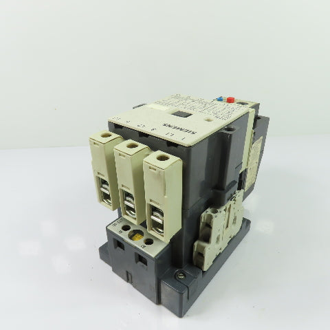 Siemens 3TF48 AC Contactor Motor Starter 600V 3Ph W/ 63-80A Relay 3UA58 00-2U
